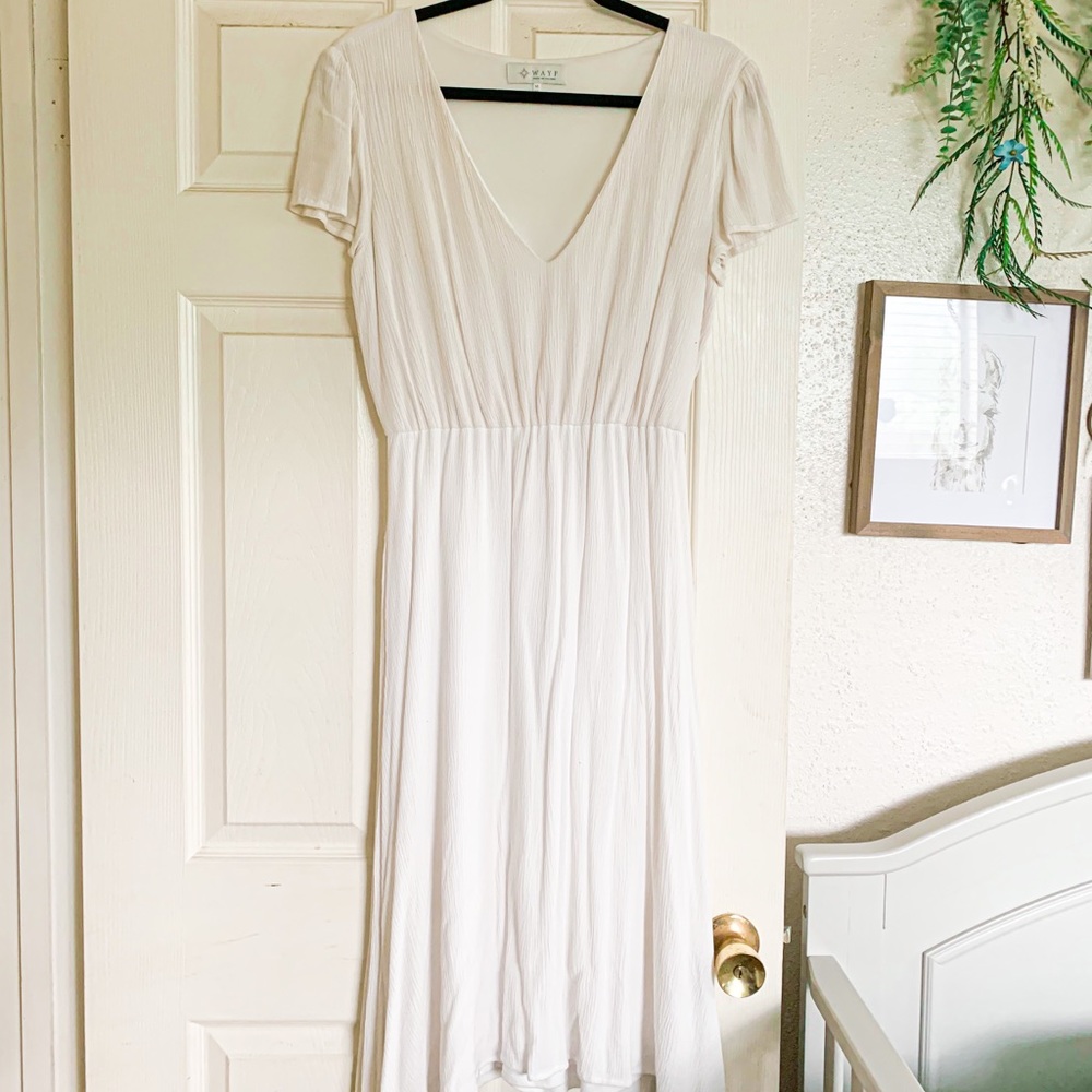WayF White maxi high-low dress